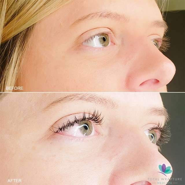 before and after classic lash extension treatment