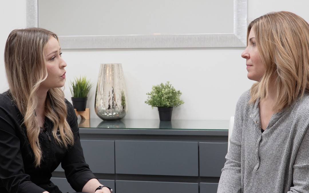 "laser technician discussing microblading removal"