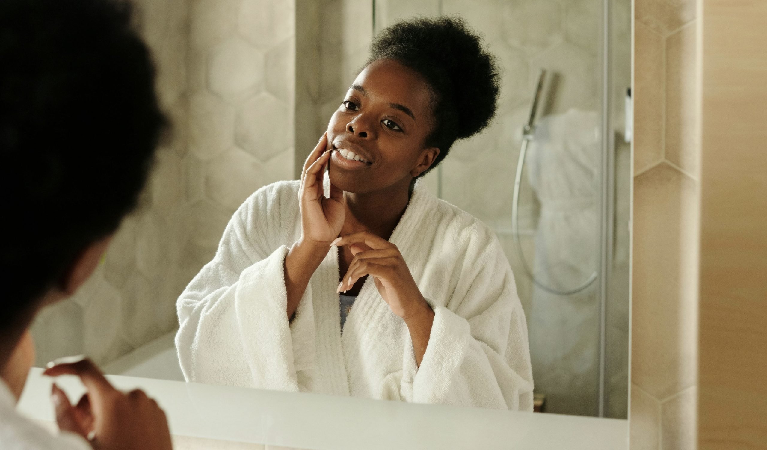 person contemplating wrinkle prevention in her early 30s