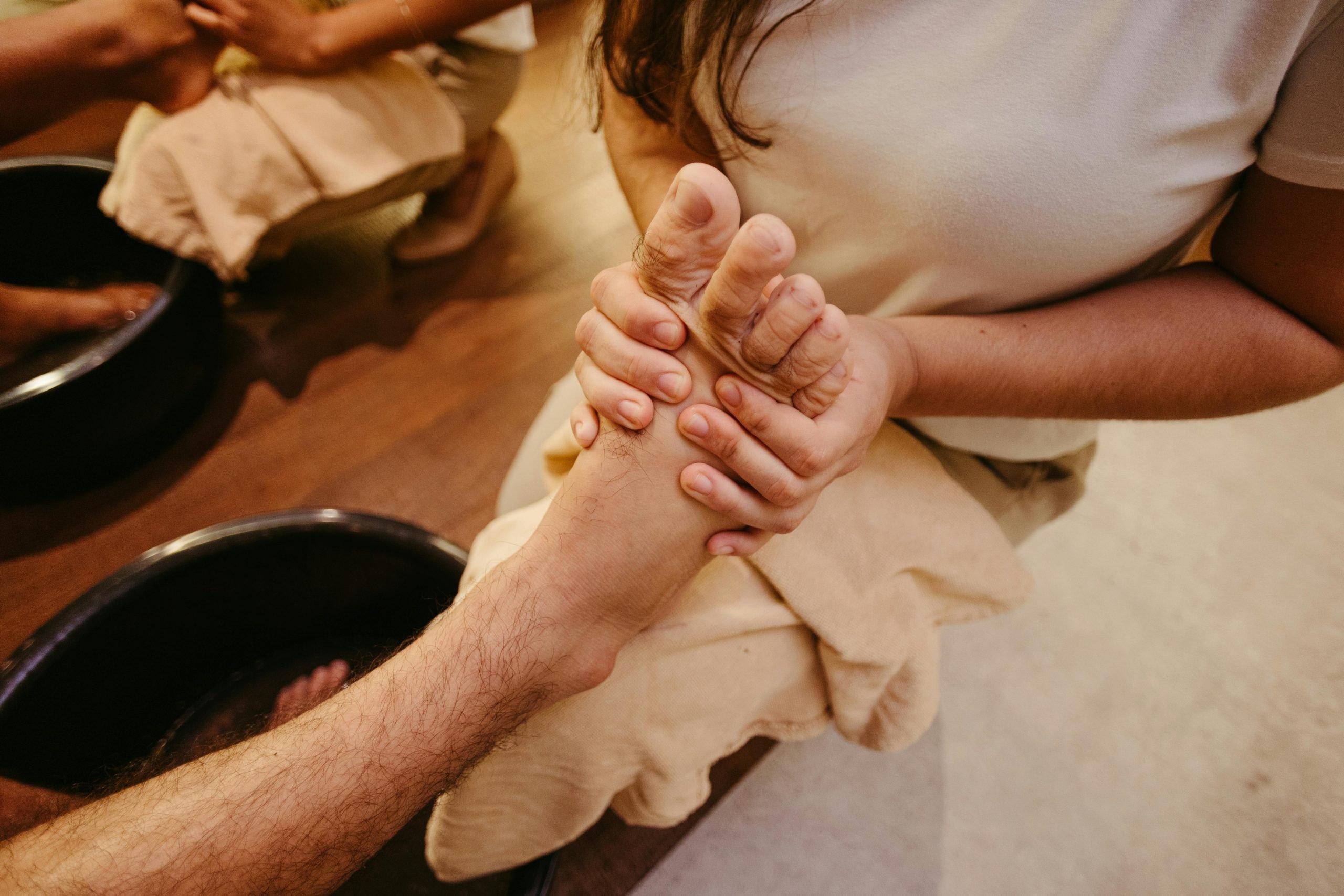 a man getting a pedicure in winnipeg